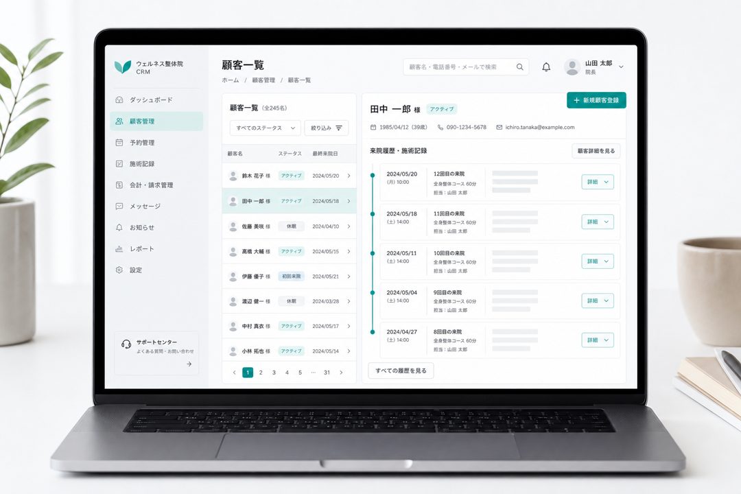 DEEQ CRM顧客管理画面